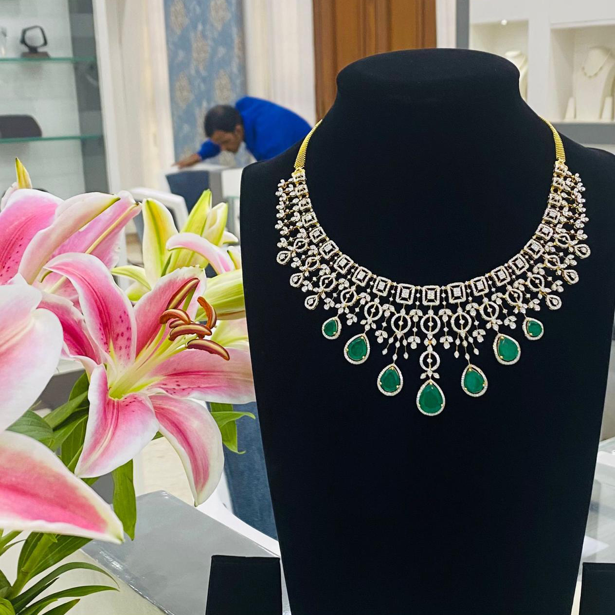 Diamond-Cut Bridal Necklace